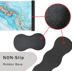 Keyboard Wrist Rest and Mouse Pad with Wrist Support Set Ergonomic Coaster,Memory Foam,Easy Typing Pain Relief,Large XL Desk Mat 31.5"x 11.8",Abstract Marble Texture - Image 3
