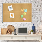 Lockways Large 60" x 36" Cork Board Bulletin Board Aluminium Frame - Image 4