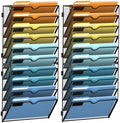 SUPEASY 10-Tier Hanging Wall File Organizer with Hooks, 2 Pack by SUPEASY