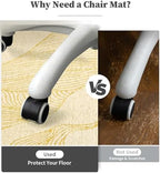 chakme Office Chair Mat for Hardwood Floor, 60"x45" Easy Glide Computer Desk Mat Protector for Rolling Chair Under Desk Rug Nonslip Backing, Machine Wash, (Golden Leaf) - Image 4
