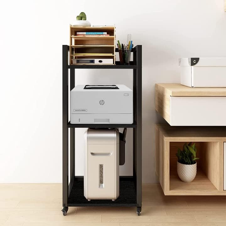 Natwind 3-Tier Tall Printer Stand,Shredder Stand Computer Host Holde,Black - Image 6