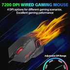 One Handed Gaming Keyboard and Mouse Combo for LOL/Wow/fortnite/Dota/PUBG - Image 3