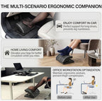 Foldable Foot Rest，Ergonomic Foot Rest Under Desk, 7-Level Foot Stool, Dual-Side Massage Surface, Under Desk Footrest for Office, Home, Car - Image 6