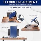 VIVO Premium Single 17 to 32 inch VESA Monitor and Touch Screen Desk Stand with Rotating Base, Freestanding Pneumatic Height Adjustable Arm, 12 inch Maximum Screen Height, Black, STAND-V001R - Image 5
