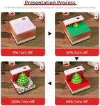 3D Calendar 2027, Tear-Away Desk Calendar, Paper Art Memo Pad, LED Light (Christmas A) - Image 3