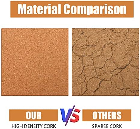 SUNGIFT Cork Board 12"x12" -12 Pack Square Decorative Cork Tiles 1/4" Thick - Image 7