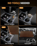 Car Desk for Laptop, 360° Rotation Cup Holder Table, Car Table & Car Food Tray for Tesla Model Y/3, F-150/Ram 1500/GMC Sierra 1500 & Most Vehicles, Car Accessories for Women & Men(Long Pole) - Image 6
