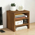 Solid Wood Monitor Stand Riser & Laptop Stand Desk Organizer - Office Accessories for PC Workspace, Computer Organization, Countertop Hutch Flamed Wood 9.9x7.9x9in by Unknown