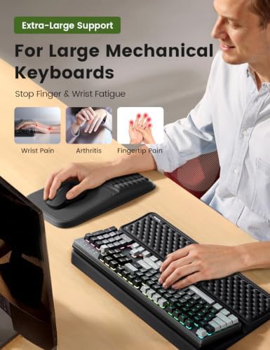 Vaydeer Keyboard Stand and Mouse Pad Set, Ergonomic Arm Support Pad - Image 2