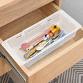 4 PCS Deep Drawer Organizer Bin Adjustable Sliding Drawer Organizers by HIYZI