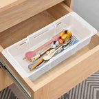 4 PCS Deep Drawer Organizer Bin Adjustable Sliding Drawer Organizers by HIYZI