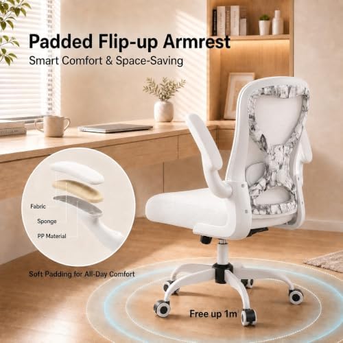 Ergonomic Home Office Chair, 4-Way Lumbar, Thick Cushion, 330LBS - Image 6