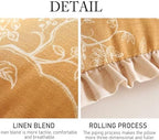 ISAENNE Designer Linen Throw Pillow Cover,Set of 2,20"x12"-Cornucopia D - Image 4