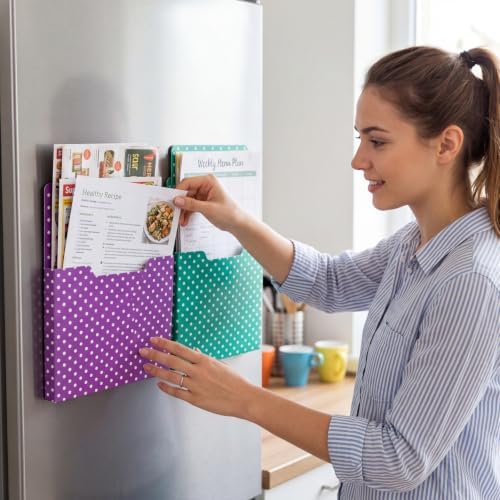 Gilprop 8 Pack Magnetic File Folder Holder for Whiteboard Classroom Storage - Image 6