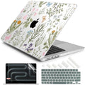 DONGKE Compatible with MacBook Pro 16 Inch Case (2026-2021 Release, M5 M4 M3 M2 M1 Pro/Max Chip), Plastic Hard Shell with Keyboard Cover & Screen Protector for MacBook Pro 16", Wildflower & Butterfly by DONGKE