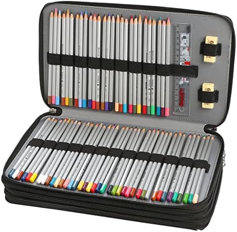 300 Slots Pencil Case 4-Layer Zipped Holder w/Handle - Image 3