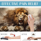 4 in 1 Mouse Pad Combo, Large Gaming Mouse Pad + Keyboard Wrist Support + Mouse Wrist Rest + Coaster, Table Pad with Stitched Edge Ergonomic Wrist Pad Set, Lion - Image 5