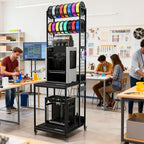 Heavy Duty PRT22 3D Printer Stand with Power Hub, High Density Polymer Vibration Damping Pads, Elevated Storage & Locking Wheels for Most Large Printers - Image 7