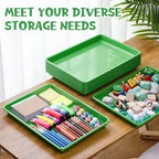 Hoteam 10 Pack Flat Bins Paper Trays,Green,16.14 X 11.81 X 1.38 Inch - Image 4