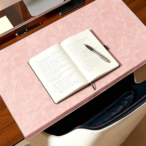 Office PU Leather Desk Pad with Stitched Edges (Pink,39.4"x16.9") by Unknown