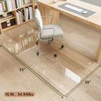 30" x 55" Tempered Glass Chair Mat for Carpet & Hard Floors - Image 4