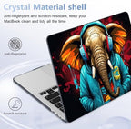 for MacBook Pro 16 inch Case 2019 2020 Release Model A2141, Plastic Hard Shell Cover with Keyboard Cover & Screen Protector for MacBook Pro 16 inch with Touch Bar & Touch ID, Elephant Hoodie - Image 6
