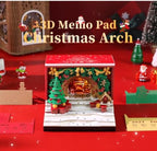 3D Calendar 2027, Desk Time Piece Calendar 2027,Tear-Away 3D Paper Art Notepad w LED Lights,Creative 3D Memo Artsy Pad Calendars, DIY Paper Carving Gift (Christmas Arch) - Image 2