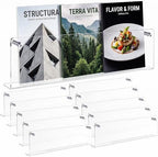 10 Pack Clear Acrylic Magazine Holder Wall, Brochure, 24 Inch by Unknown
