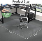 WASJOYE Office Chair Mat for Carpet, 48" x 60" Clear Heavy Duty Chair Mat - Image 2