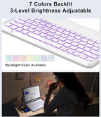for Samsung Galaxy Tab S11 Ultra 14.6 Inch 2025 Backlit Keyboard Case, Galaxy Tablet S11 Ultra Case Keypad with S Pen Holder, 7-Color Backlight Keyboard for Samsung Tab 14.6'' SM-X930/X936B, Lavender - Image 3