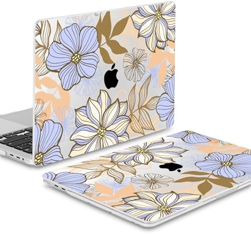 Mektron Case for MacBook Pro 16 Inch A2141 Cover 2019 Release 16" with Liquid Retina Display/Touch ID, Plastic Hard Shell with Keyboard Skin & Screen Protector & Dust Plug, Abstract Floral - Image 5