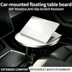 Car Tray and Cup Holders, 360° Rotating Car Desk for Laptop, Steering Wheel Tray, Car Food Tray Table for Eating, Automatic Center Console Cup Holder Universal Fit (Car Tray-White) - Image 3