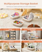 KALLAX Small Woven Storage Basket for Organizing, 13.5x9.5x5 inches, 3 Pack - Image 3