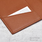 HISCOW Slim Leather Junior Padfolio, 5x8 Notepad Cover, Saddle Brown - Image 6