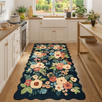 DUKINO 3x6 Hallway Runner Rug, Washable Kitchen Rug Non Slip, Navy Blue - Image 5