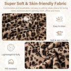 DOBUONO Comfy Office Chair Cushion, Cute Seat Cushion Leopard Print Cushion for Gaming Chair with Backrest Non-Slip Floor Seating for Adults and Pets Khaki Stuff for Room Decor - Image 6