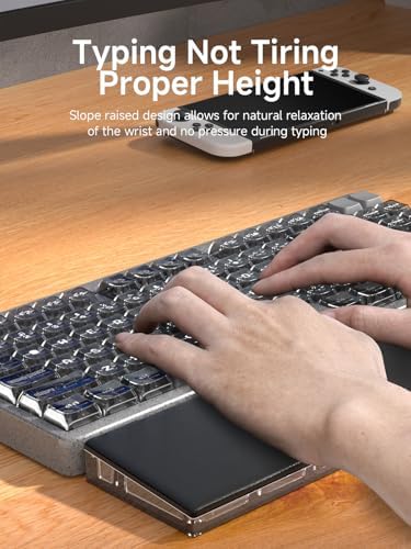 Hagibis Keyboard Wrist Rest Pad with Partition Storage Case, Magnetic Top Cover Ergonomic Soft Memory Foam, Anti-Slip Rubber Base for Computer Keyboard, Laptop, Office, Home (Black Magnetic) - Image 5