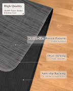 Soimeat Office Chair Mat for Hardwood Floor, 35.4" x 55" Non-Slip Desk Computer Chair Mat, PVC Floor Mat for Rolling Chair, Heavy Duty Wood/Tile Floor Protector Desk Rug for Home Office, Black - Image 3