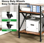 23.6"x23.6"x30.3" Printer Stand with Adjustable Storage Shelf - Image 5
