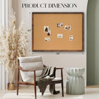 Large Cork Board Bulletin Board, 48"x36" Corkboard for Wall - Image 4