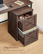 VASAGLE File Cabinet with 2 File Drawers, Printer Stand, Fit A4 Letter Size - Image 4