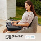 HUANUO Laptop Lap Desk with Cushion, Fit up to 15.6" Laptop, Black - Image 2