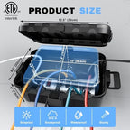 Flemoon Large Outdoor Electrical Box (12.5 x 8.5 x 5 inch), IP54 Waterproof Extension Cord Cover Weatherproof, Protect Outlet, Plug, Socket, Timer, Power Strip, Holiday Light Decoration, Black - Image 5