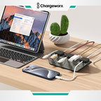 Magnetic Cable Management Organizer 4-PK, Cord Holder, 12 Clips, Desk Setup - Image 7