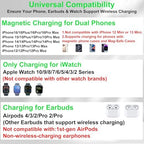 Dual Phone Foldable Wireless Charging Station for Apple, Couple&Family Use - Image 3