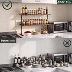 Golener Countertop Shelf, Kitchen Counter Organizer, Adjustable, Stackable - Image 5