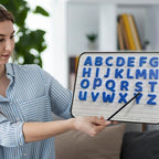 Dry Erase Boards 6 Pack, Double Sided Magnetic Small Whiteboards with Lines for Kids, Students, Teacher & Classroom Pack, Including 52 Pcs Alphabet Letters for Preschool Spelling - Image 5