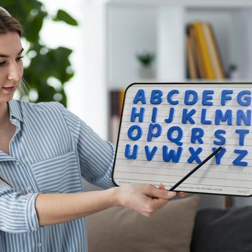 Dry Erase Boards 6 Pack, Double Sided Magnetic Small Whiteboards with Lines for Kids, Students, Teacher & Classroom Pack, Including 52 Pcs Alphabet Letters for Preschool Spelling - Image 5