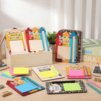 Eaasty 12 Sets 36 Pcs Back to School Teacher Gifts Bulk Cute Composition Sticky Note Holder with Notepads and Ballpoint Pens First Day of School Teacher Appreciation Gifts for Coworker Staff Employee - Image 5