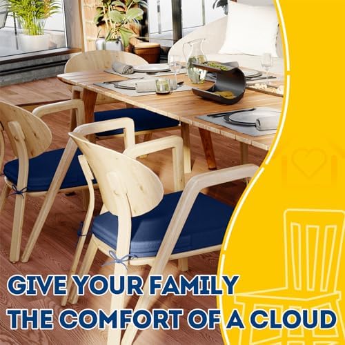 AAAAAcessories Chair Cushions for Dining Chairs, 17 x 16 x 2 in, Set of 6 - Image 6
